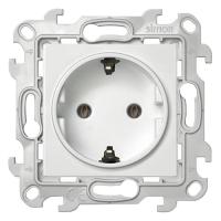 Розетка 2К+З Schuko без штор  бел