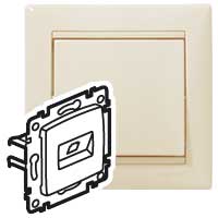 Legrand Valena Крем Розетка комп(RJ45) 1-ая 6 кат FTP  крепление на винтах