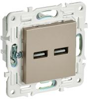 SKANDY Розетка USB A+A 3,1А SK-R15Sh шампань IEK