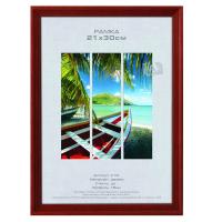 Фоторамка Image Art С18 18х18 деревянная из сосны, цвет красное дерево, вставка-прозрачный пластик (60шт)