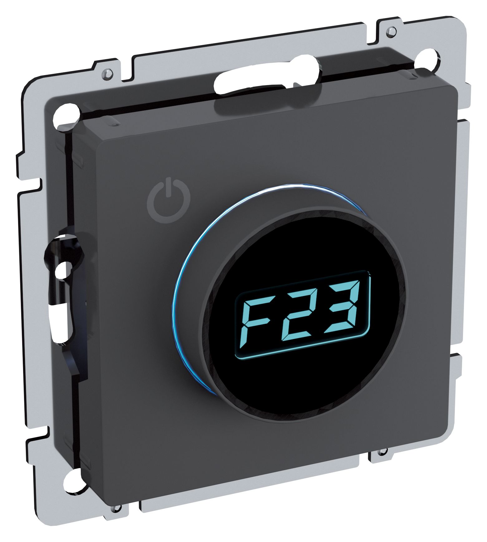 BRITE Термостат электронный с индикацией ТС10-1-БрГ графит IEK