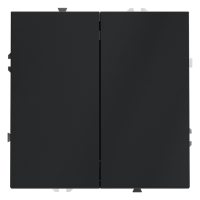 Выключатель встраиваемый VOLTUM S70 двухклавишный 10А, (графит)