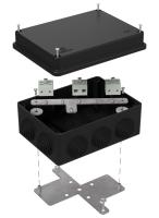 Коробка огнестойкая для о/п 40-0310-FR6.0-6 Е15-Е120 RAL9005 150х110х70 (6 шт/кор) Промрукав