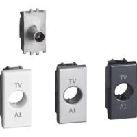 BT Axolute Мех Розетки TV оконечная шлейф  10дБ  разъем 9 5 мм  экранир. с лицевыми панелями Белый