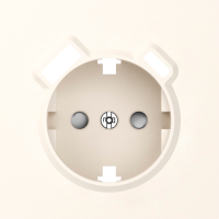 Накладка для розетки Schuko с зарядным устройством USB A+C, со шторками 16A 250В, матовый кремовый, серия S08