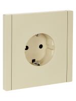 FORTE&PIANO Розетка 1-местная с заземлением без защитных шторок винтовое крепление 16А FP416 ваниль IEK