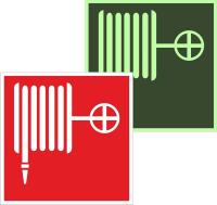 Знак пластик F02 "Пожарный кран" (200x200) фотолюминесцентный ГОСТ 12.4.026-2015 EKF PROxima