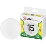 LED GX-15W-830-GX53 GL  Лампа светодиодная ЭРА GREEN LINE LED GX-15W-830-GX53 GL 15Вт таблетка теплый свет GX53