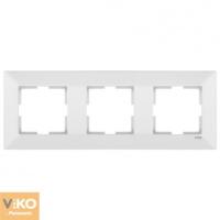 90979003 Рамка 3х горизонтальная белая VIKO MERIDIAN