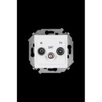 Розетка R-TV-SAT одиночная  винтовой зажим  белый