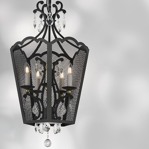 744157 Люстра CASTELLO 5х40W E14 ЧЕРНЫЙ/ЗОЛОТО