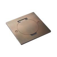 Лючок 2 мод. (1 мод. 45х45 мм.), круглая крышка, красная медь, IP44