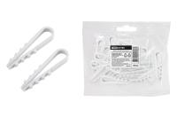 Дюбель-хомут ДХК-10 для круглого кабеля 5-10мм нейлон белый (100шт) TDM