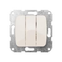 DEA Выключатель 3кл с/у 10А мех. Беж KRANZ 