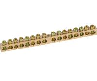 Шина "N" нулевая 8х12мм 16/1 (16 групп/крепеж по центру) (10 шт/уп) Промрукав