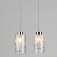 Подвесной светильник со стеклянными плафонами 50002/2 хром