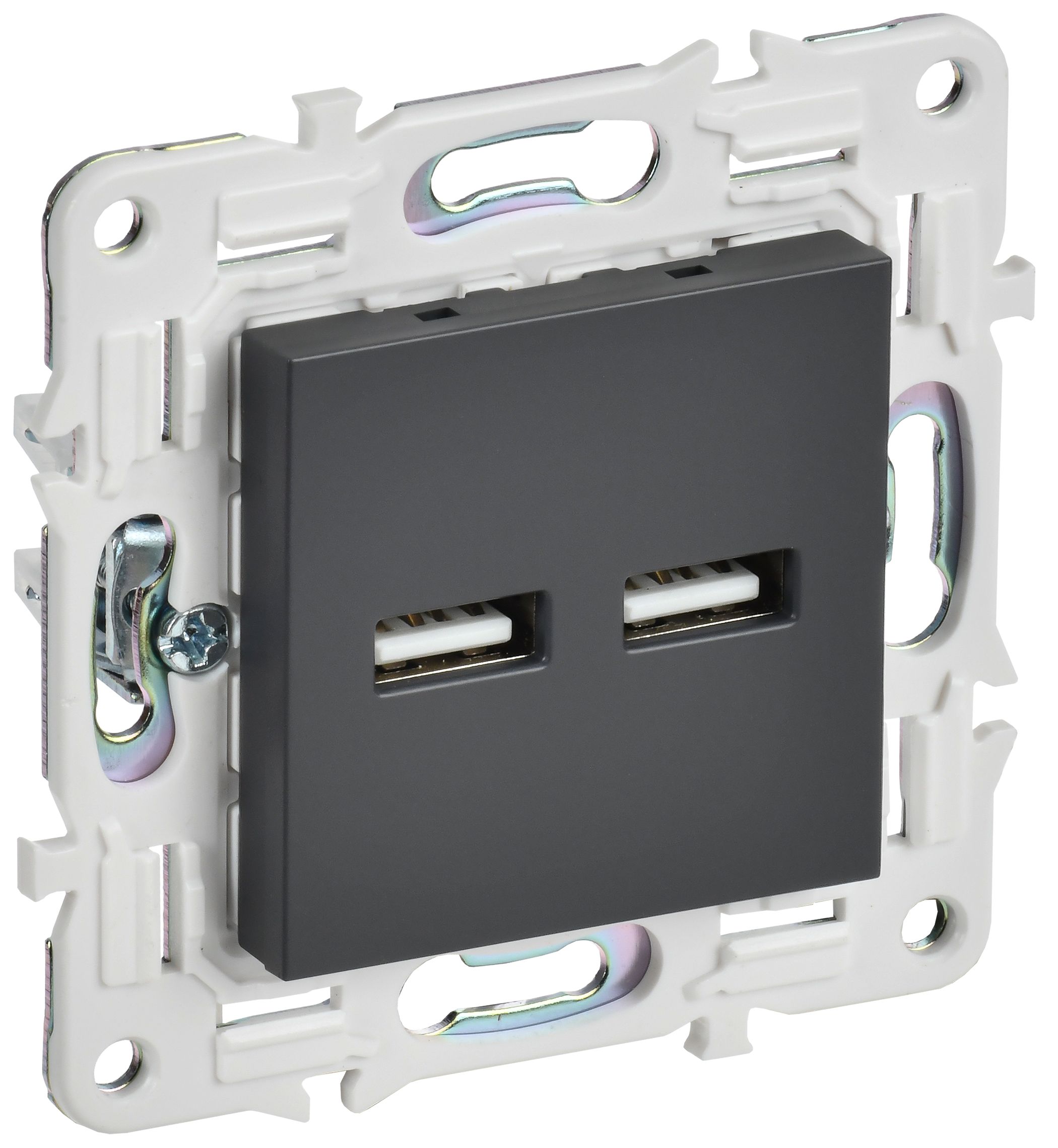 SKANDY Розетка USB A+A 3,1А SK-R15T титан IEK