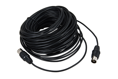 ВЧ-кабель, ТВ-гнездо - ТВ-штекер, 20м, черный REXANT