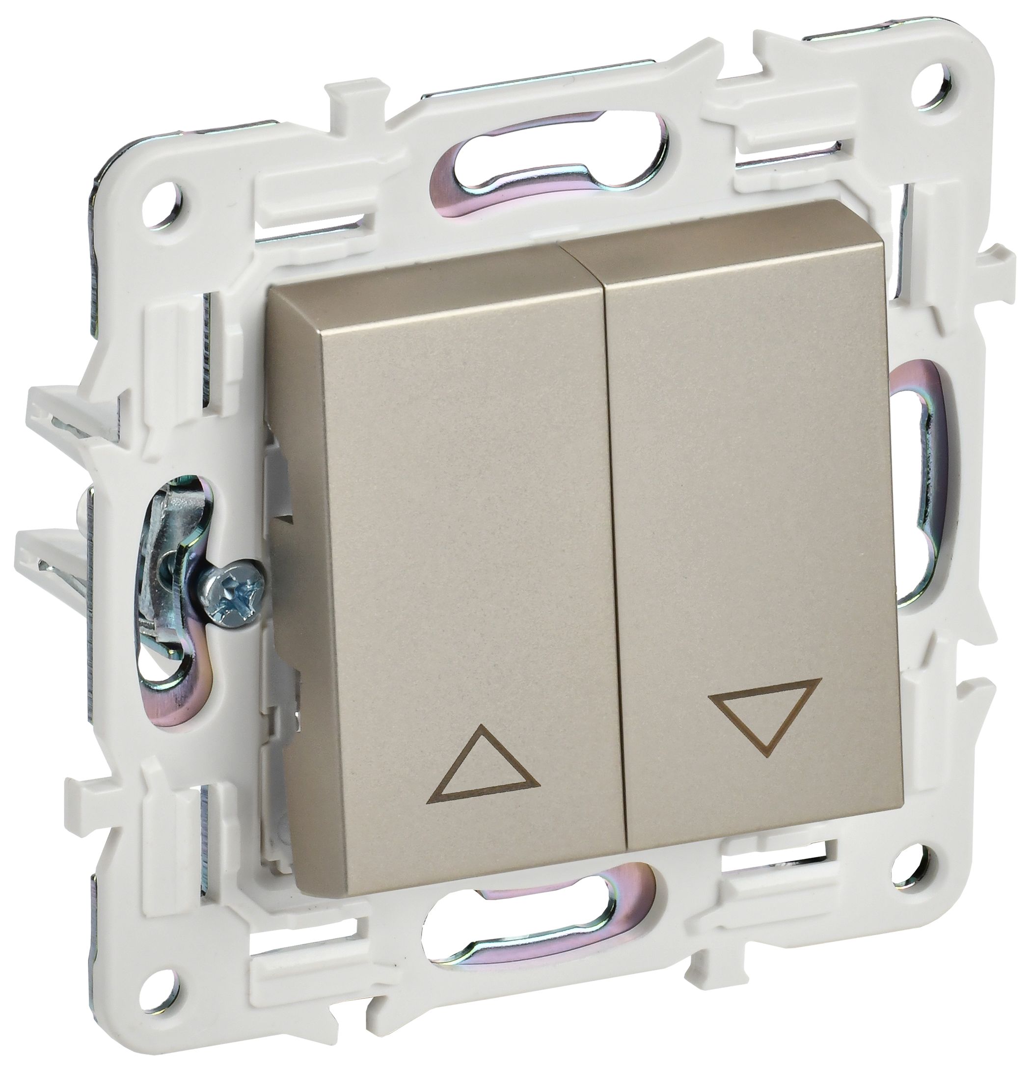 SKANDY Выключатель жалюзи 10А SK-V12Sh шампань IEK