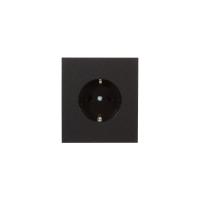 Розетка STRONG 1-ая с/з с/у, со шторками 16А антрацит KRANZ