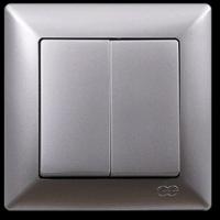 VS2815103 Выкл. 2-клав. серебряный металлик