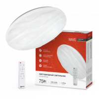 Светильник сд COMFORT WAVE 75Вт 230В 3000-6500K 6000Лм 490x85мм с пультом ДУ IN HOME