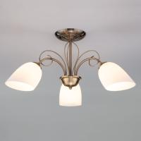 Потолочная люстра со стеклянными плафонами 30107/3 античная бронза