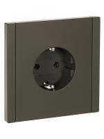 FORTE&PIANO Розетка 1-местная с заземлением без защитных шторок безвинтовое крепление 16А FP314 серый IEK