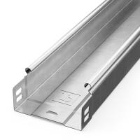 Лоток неперфорированный Стандарт INOX (AISI 304) 100х50х3000 (0,8 мм) (3 м/уп) Промрукав