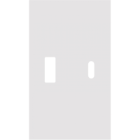 Usb+type c наклодкой 2--ух модульная (БЕЛЫЙ МАТОВЫЙ) MEITON AW12C