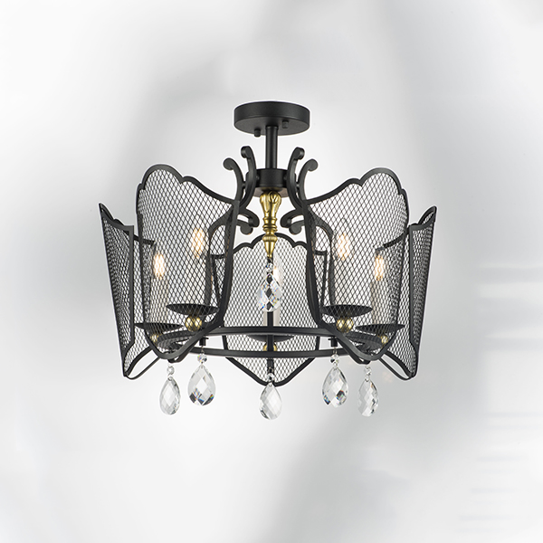 744057 Люстра CASTELLO 5х40W E14 ЧЕРНЫЙ/ЗОЛОТО