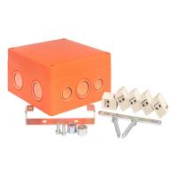 Коробка распаячная огнестойкая (126х126х74) 5 двойных кк/1 5-6мм?/12 мв IP66 EKF PROxima