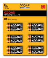 Батарейки Kodak LR03-12BL perforated (6x2BL) XTRALIFE Alkaline [KAAA-2x6 perf] (144/576/40320)