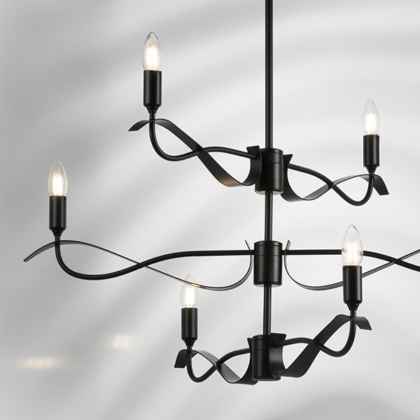 733267 Люстра RAGNO 6х40W E14 ЧЕРНЫЙ МАТОВЫЙ