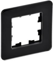 BRITE Рамка 1-местная РУ-1-2-Бр стекло черный RE IEK
