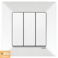 90970068 Выключатель 3-кл белый VIKO MERIDIAN