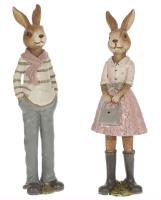 266271 Фигурка декоративная Заяц  L9 W9 H27 см  2в.