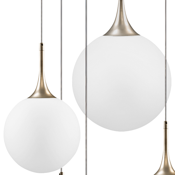 813063 Люстра GLOBO 6х40W E14 champagne gold/white