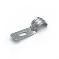 Скоба металлическая однолапковая усиленная противопожарная СМОУ d10-11 мм  (100шт/3000шт уп/кор) Промрукав