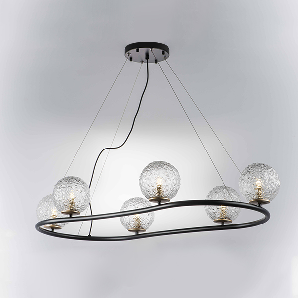 815267 Люстра BARI 6х10W(led) G9 ЧЕРНЫЙ МАТОВЫЙ/ЗОЛОТО