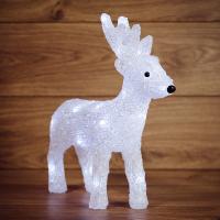 Акриловая светодиодная фигура Оленёнок 30х14х35 см, 4,5 В, 3 батарейки AA (не входят в комплект), 40 светодиодов NEON-NIGHT