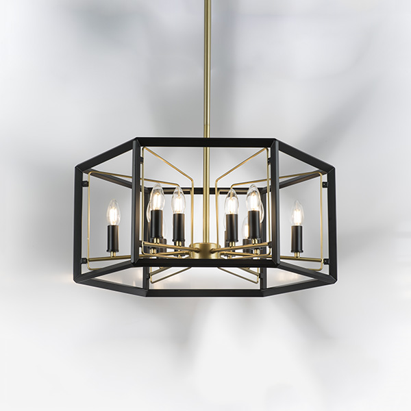 713327 Люстра REGOLO 12х40W E14 ЧЕРНЫЙ МАТОВЫЙ/ЗОЛОТО