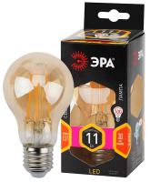 Лампочка светодиодная ЭРА F-LED A60-11W-827-E27 gold Е27 / Е27 11Вт филамент груша золотистая теплый белый свет