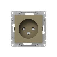 Механизм розетки, 16А, без заземления, со шторками, шампань Эпика EKF