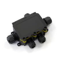 Распределительная коробка с откидной крышкой 5-вводная IP68 ПА66 40А 450В d3,5-12 мм 131х95х37 Промрукав