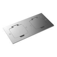 Лючок 4 мод. (2 мод. 45х45 мм.), полированное серебро, IP44