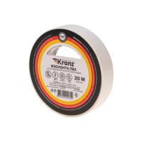 Изолента ПВХ 0,13х15 мм, 20 м, белая KRANZ