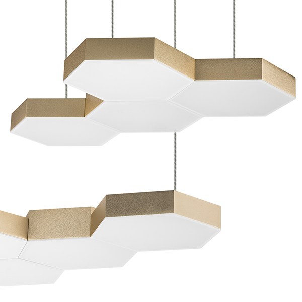 750223 Люстра подвесная FAVO LED-60W 2880LM Satin Gold 4000K