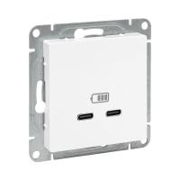 Механизм розетки USB-C - 2шт, белый Эпика EKF