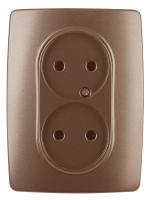 12-2107-14 ЭРА Розетка 2X2P, 16A-250В, IP20, Эра12, медь (10/100/1600)